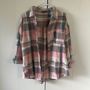 Shein | plaid button up